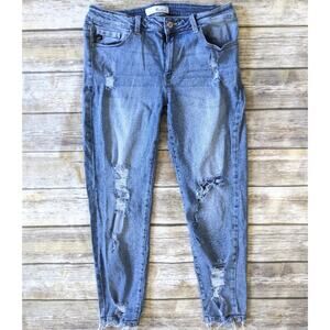 KanCan Ultra Distressed Boyfriend Jeans sz 13/30
